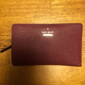 Kate Spade Burgundy Bifold Wallet
